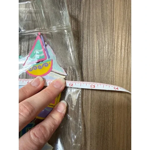 Vintage 1991 Sanrio Pool Clear Bag Just for Fun Bear Snap Close READ - Picture 8 of 11